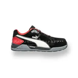 SEPATU SAFETY PUMA AIRTWIST BLACKRED LOW 