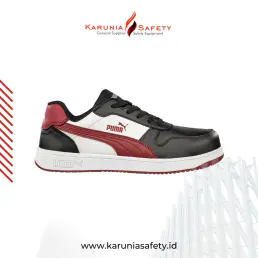 PUMA Safety Shoes FRONTCOURT BLKWHTRED LOW