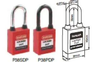 DUSTPROOF SAFETY PADLOCK P38SDP P38PDP