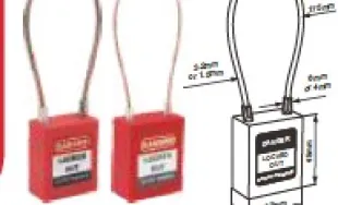 SAFETY PADLOCK CABLE SHACKLE PC175D32