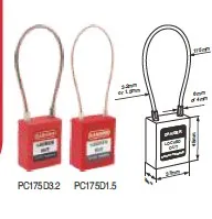 SAFETY PADLOCK CABLE SHACKLE PC175D32